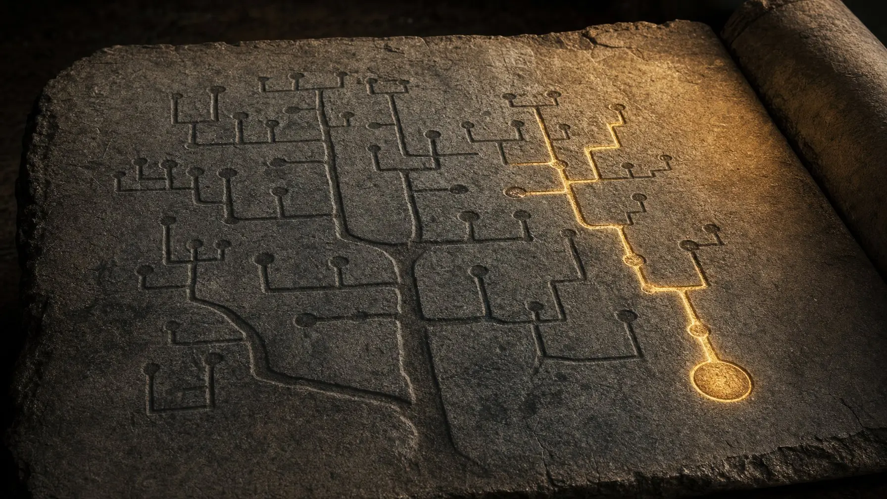 A family tree diagram showing the biblical covenant line narrowing across generations from Abraham to Jesus